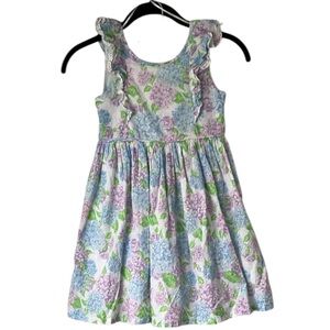 Tommy Bahama Floral Girl’s Cotton Dress - Blue and Green